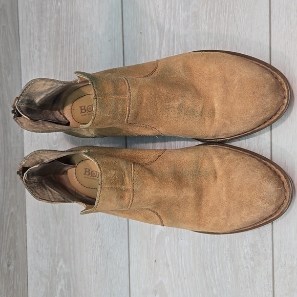 Born Women's Cut Out Side Suede Ankle Boots Moto Shoes Sz 8M - Picture 3 of 12